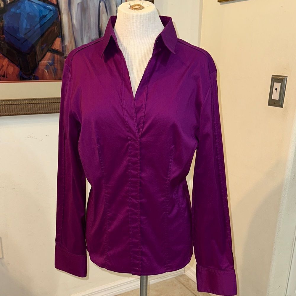 Hugo Boss Iridescent Purple Collared Shirt Size 14